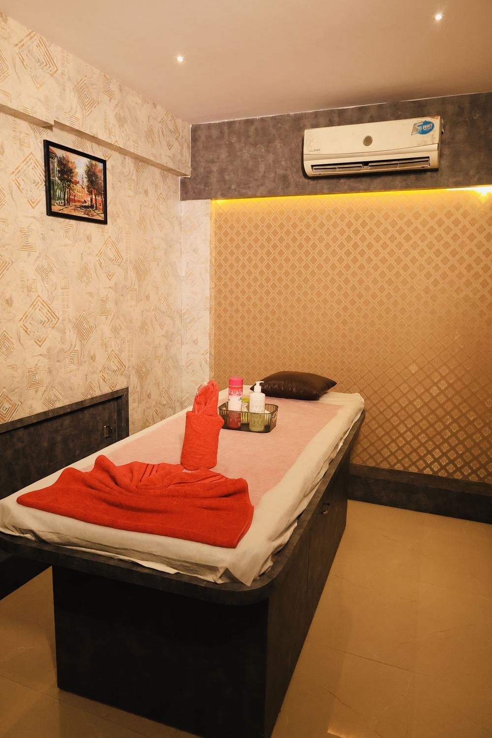 Private massage treatment room