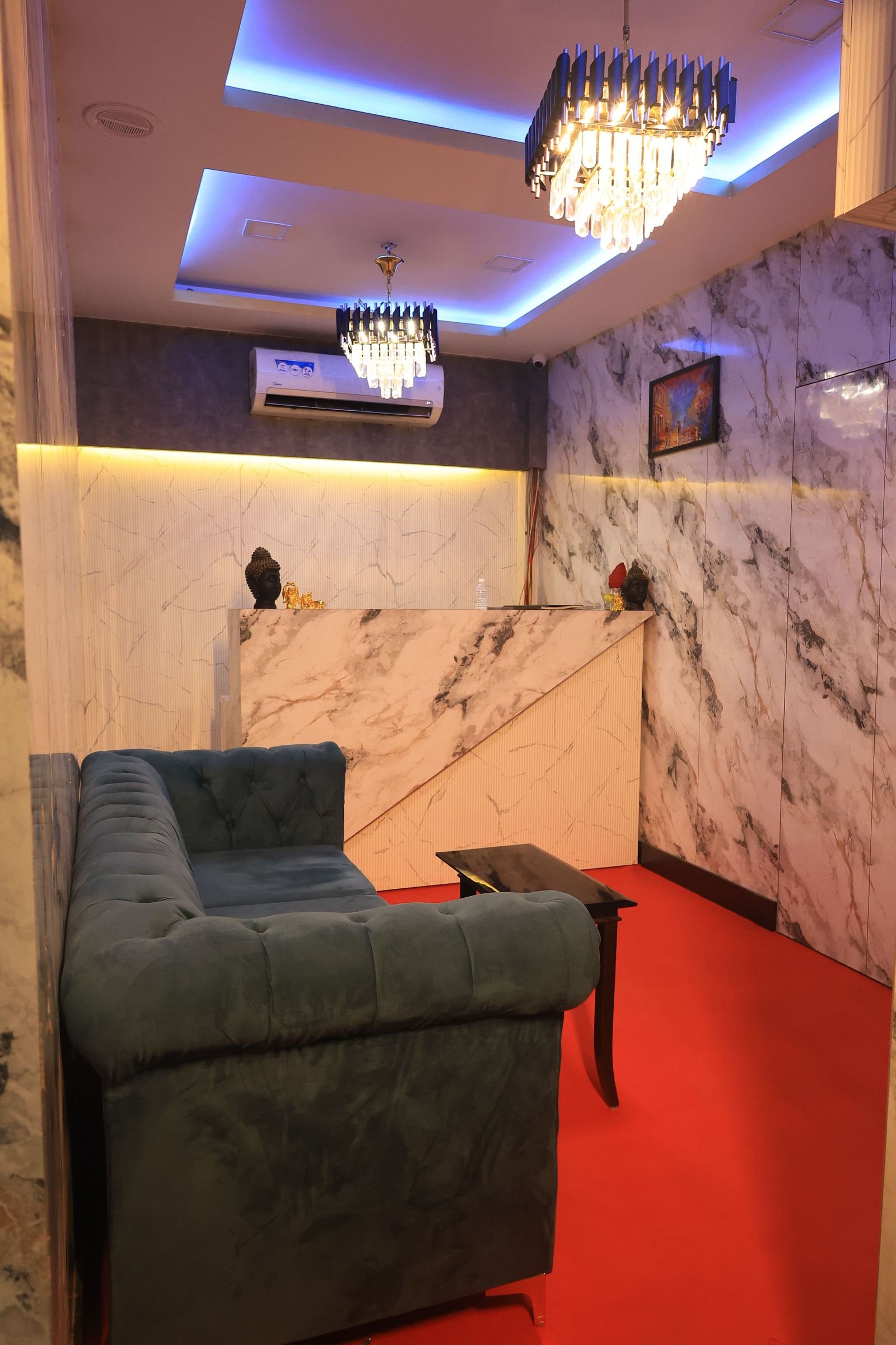 Reception and lounge at Jasmine Thai Spa, Andheri West